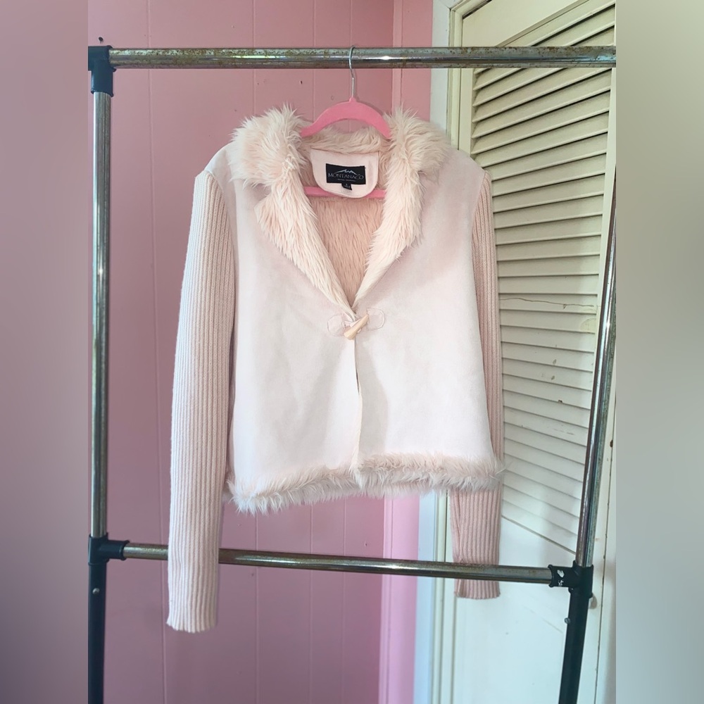 Elegant Pink Teddy Jacket